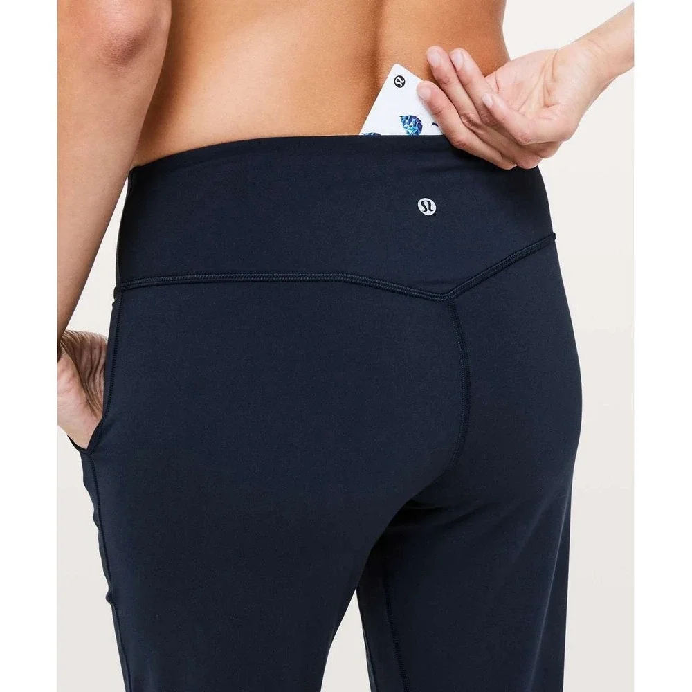 2PC- Lululemon 8 Swiftly Breathe Short Sleeve Squad NEW+ Align Jogger Navy